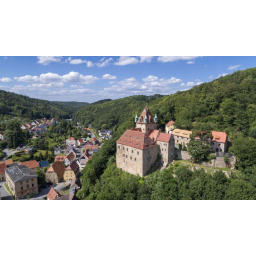 07.07.2020, Blick auf Liebstadt mit Schloß Kuckuckstein