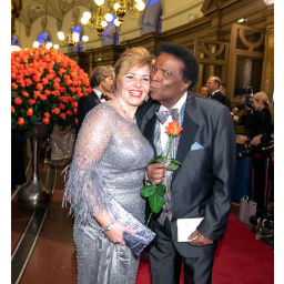 07.02.2020, SemperOpernball, Entertainer Roberto Blanco und seine Frau Luzandra
