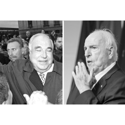 links:18.09.1998, Bundeskanzler a.D. Dr. Helmut Kohl vor der Frauenkirche Dresden
rechts: 19.12.2014, Dr. Helmut Kohl, Bundeskanzler a.D. im Albertinum Dresden