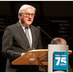 13.02.2020, der Bundespräsident Frank-Walter Steinmeier spricht zur Gedenkveranstaltung 75 Jahre  Zerstörung Dresdens im Kulturpalast Dresden