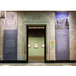 Oktober 2021, Foto des Dresdner Schlosses in der Morgan Library & Museum in New York im Eingangsbereich zur Ausstellung  Van Eyck bis Mondrian des Kupferstich-Kabinetts der Staatlichen Kunstsammlungen Dresden